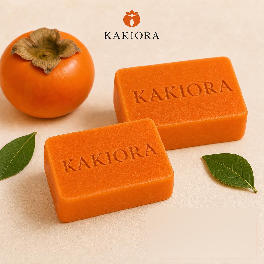 Two-bar pack of KAKIORA Japanese persimmon soap